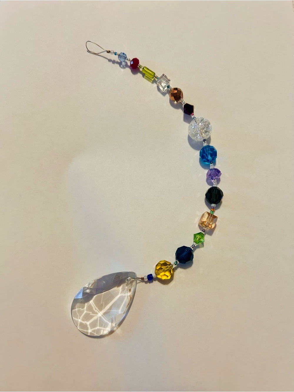 Handmade Suncatcher Made From Vintage Crystals Glass Beads
